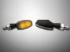 Kombinované moto blinkry Highway Hawk ALL IN ONE s LED, E-mark, černé, čiré (2ks)